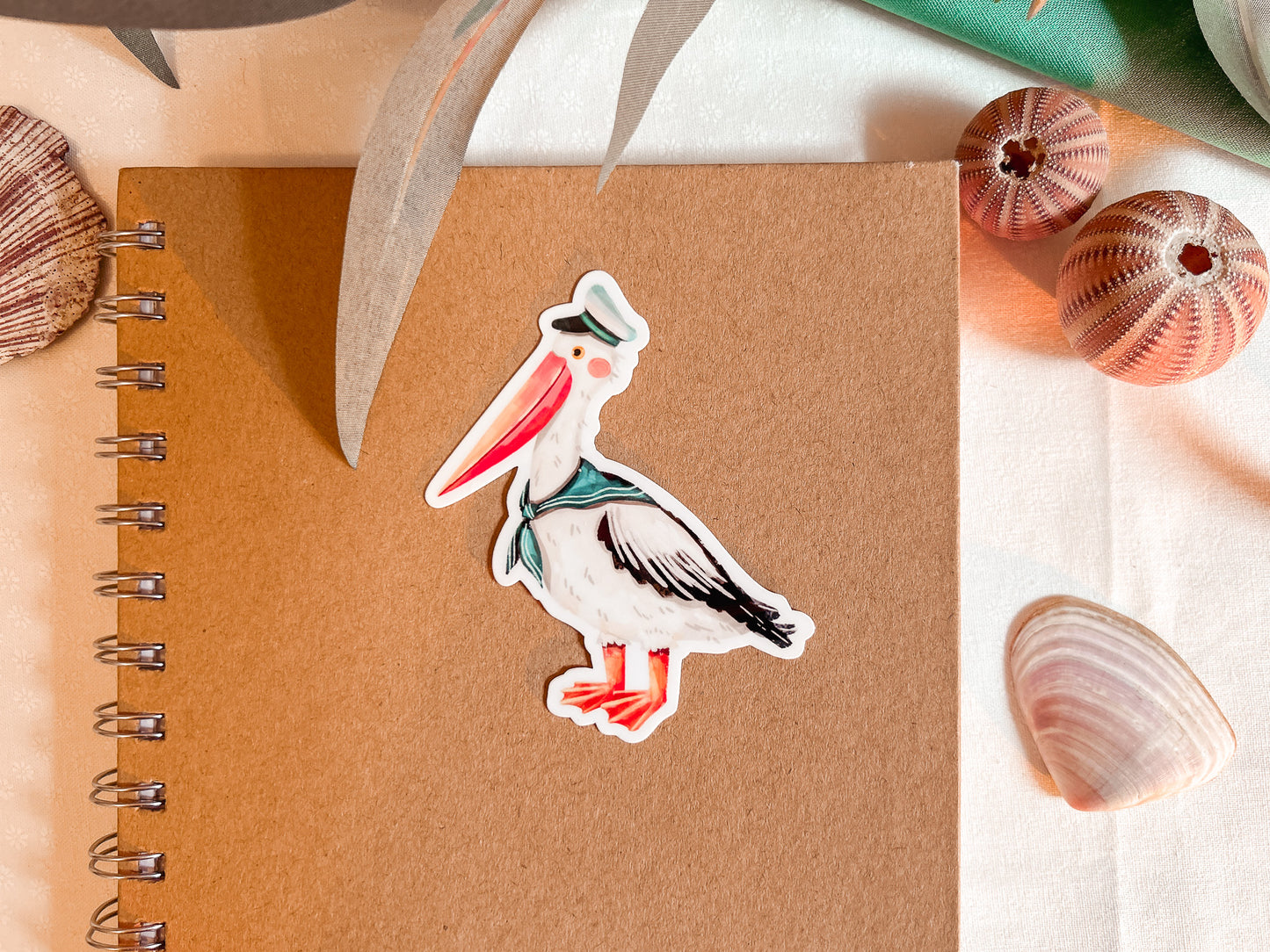 Sailor Pelican Vinyl Sticker