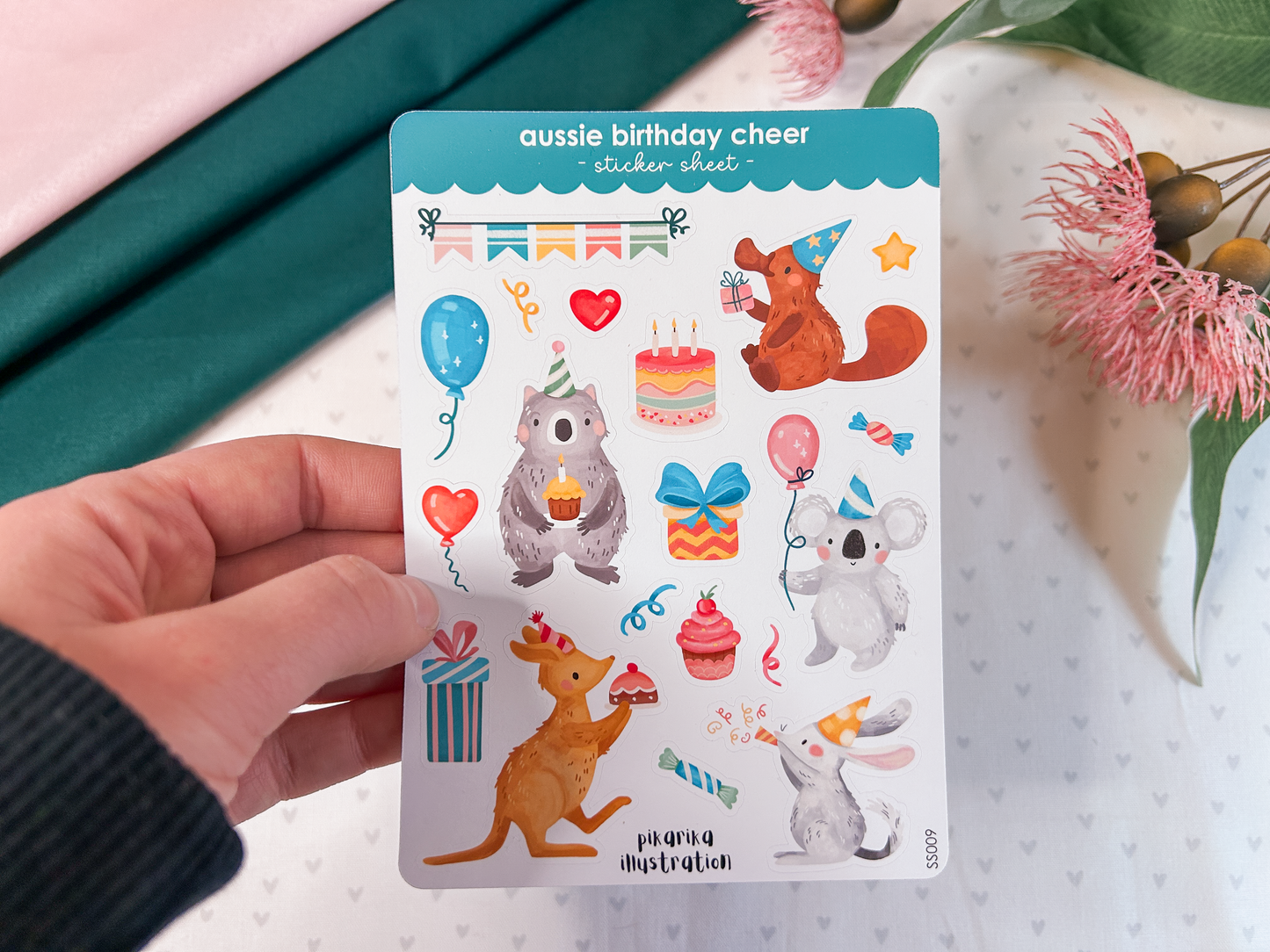 Aussie Birthday Party Sticker Sheet | Celebration Stickers