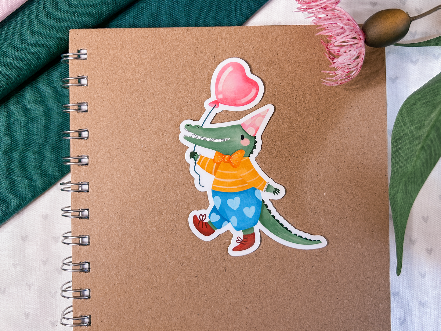 Sweet Crocodile Vinyl Die Cut Sticker