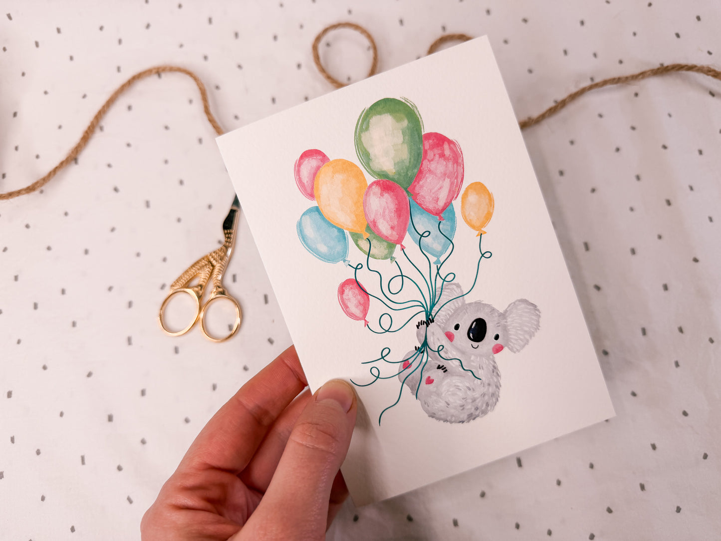 Party Koala Greeting Card | Cute Australian Birthday Card