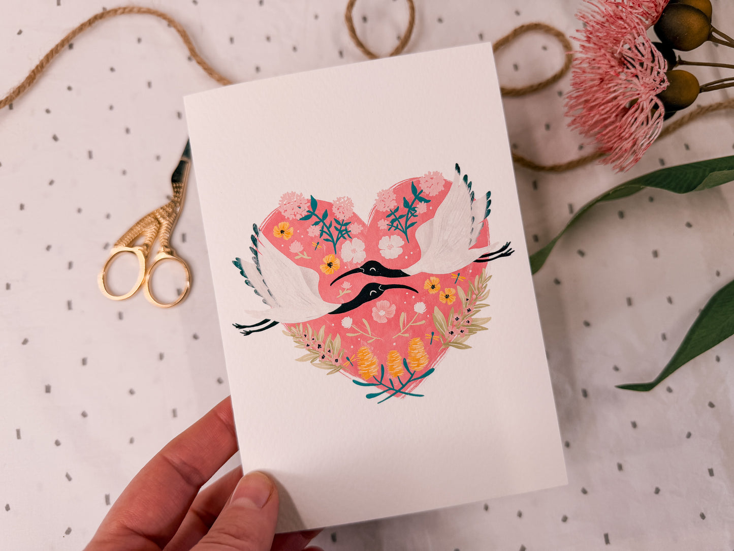 Sweet Ibis Greeting Card | Cute Australian Love & Friendship Card