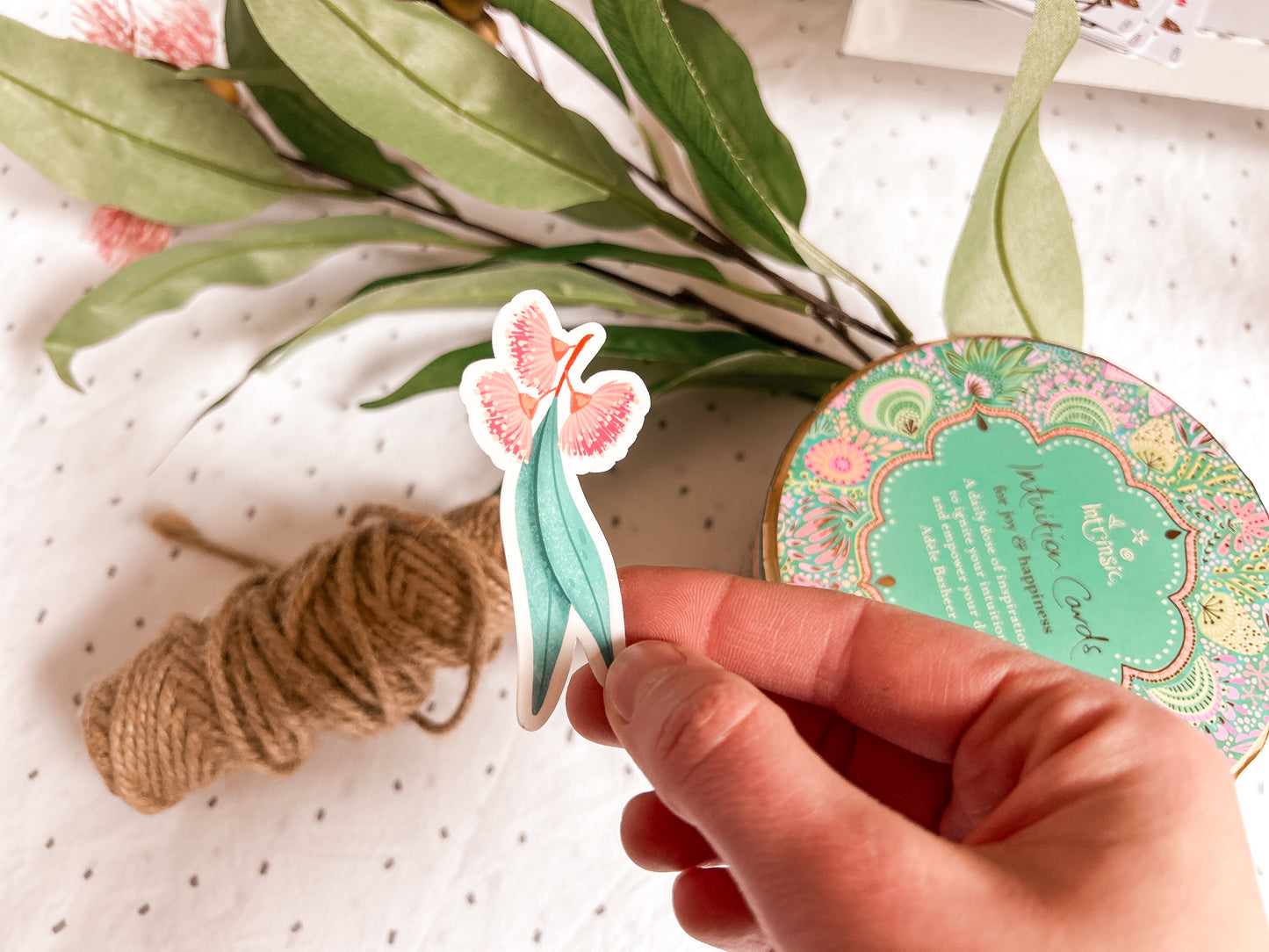 Flowering Eucalyptus Vinyl Sticker