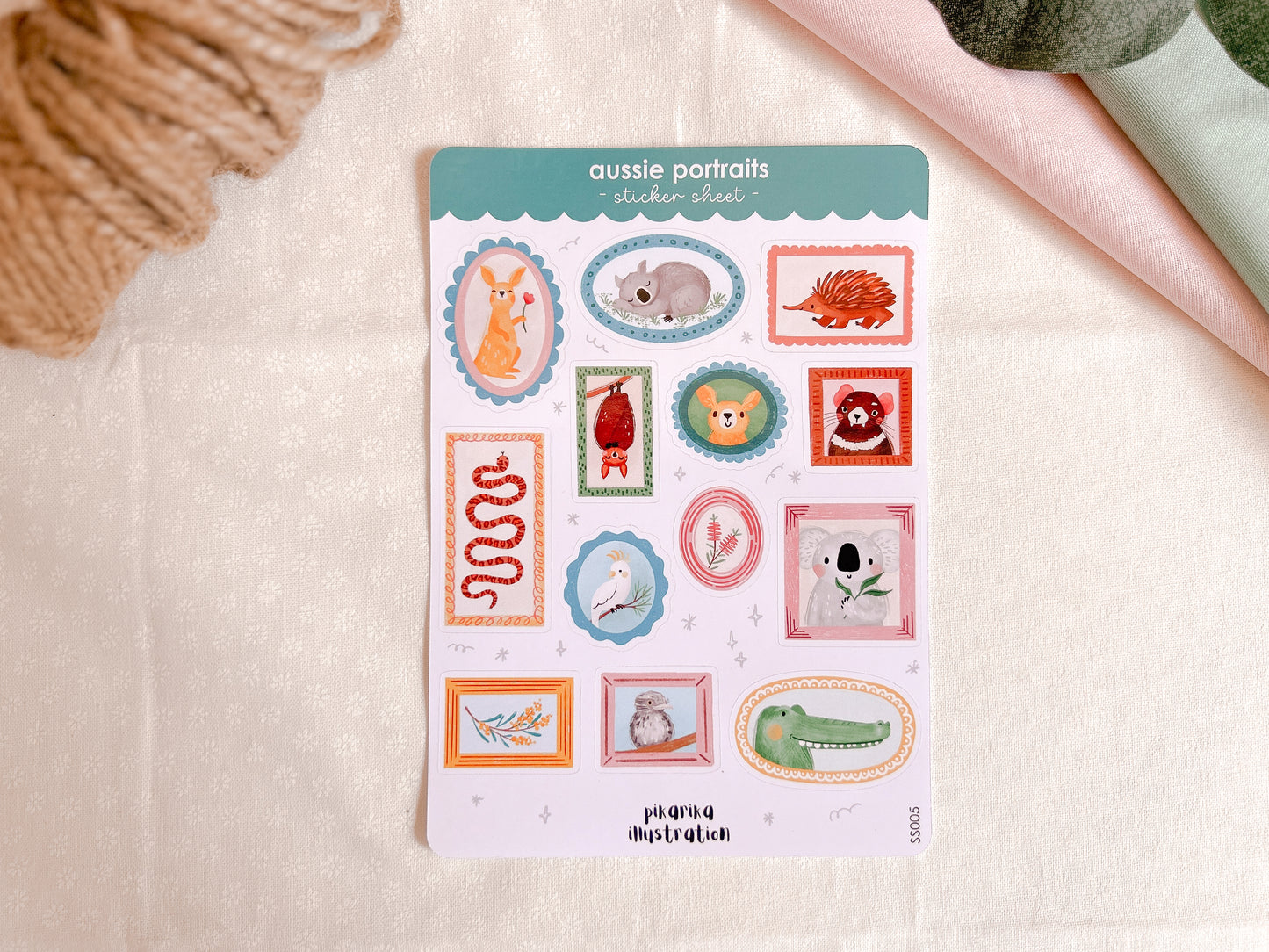 Aussie Portraits Sticker Sheet
