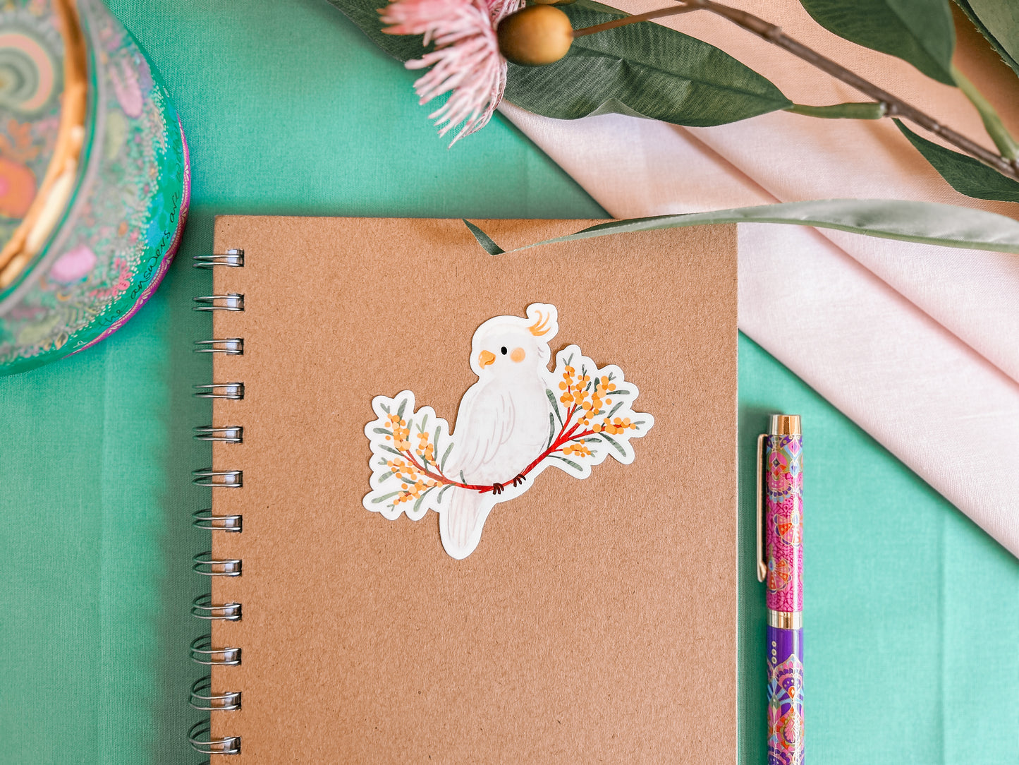 White Cockatoo Vinyl Sticker