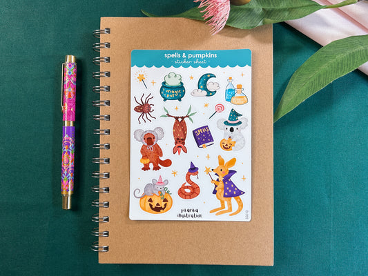 Spells & Pumpkins Sticker Sheet