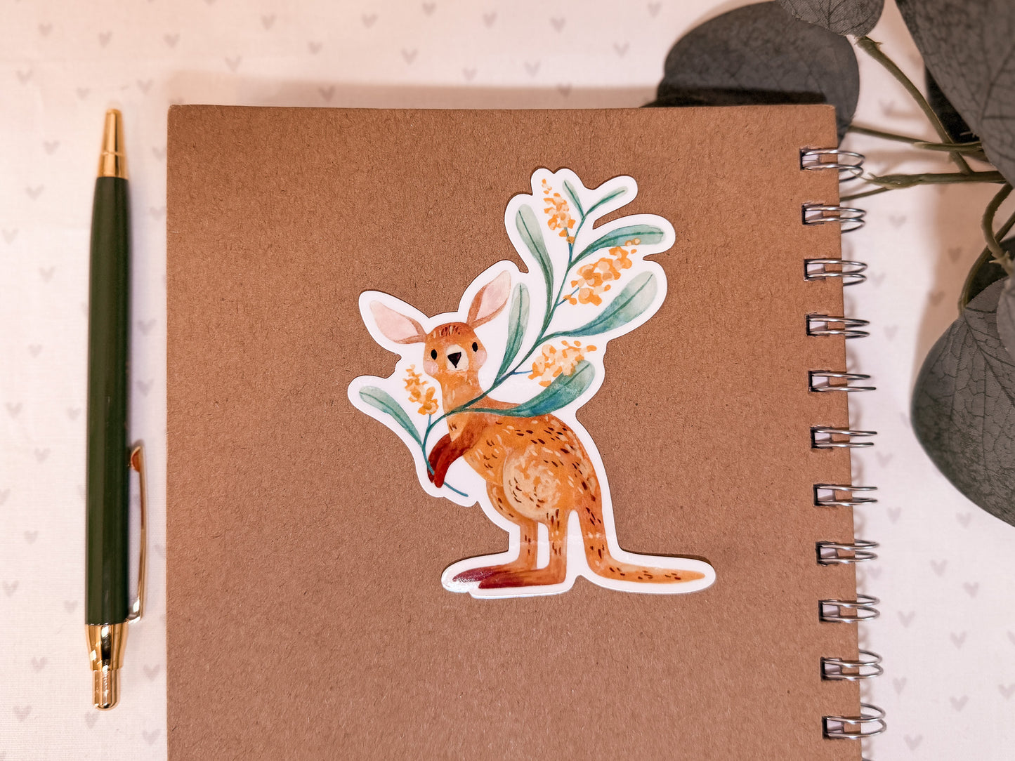 Kangaroo sticker for journals, laptops and stationery lovers