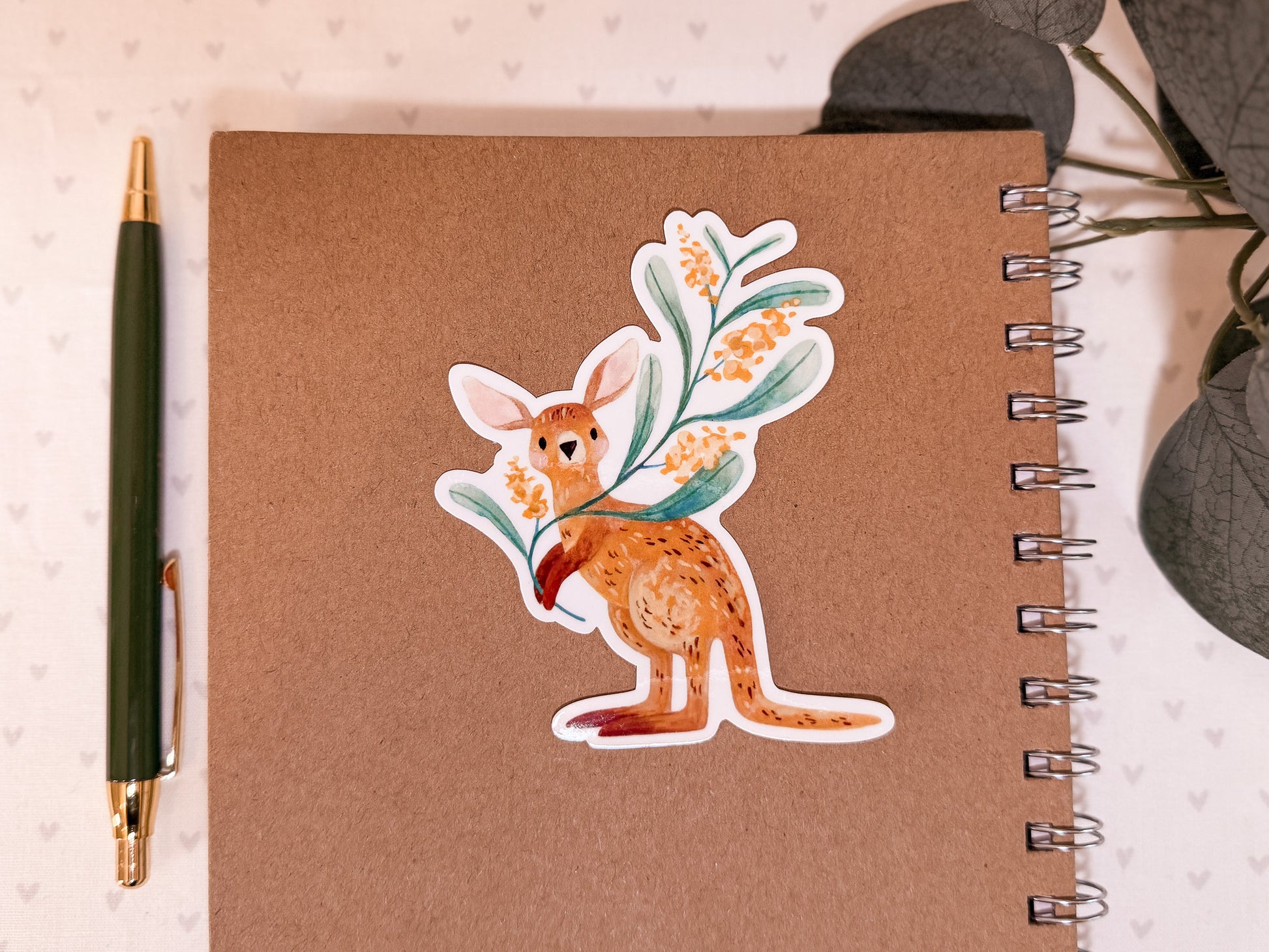 Kangaroo sticker for journals, laptops and stationery lovers