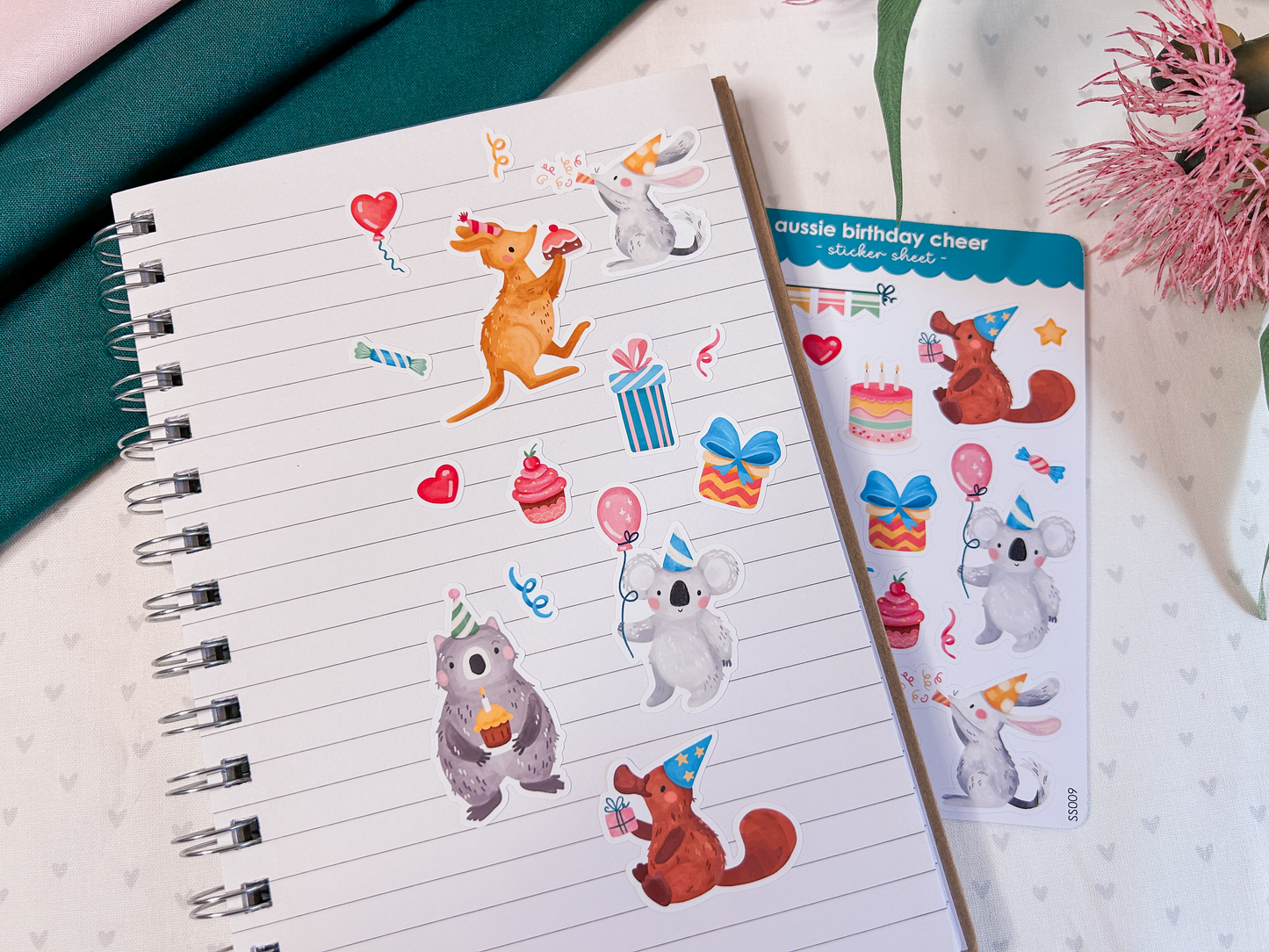 Aussie Birthday Party Sticker Sheet | Celebration Stickers