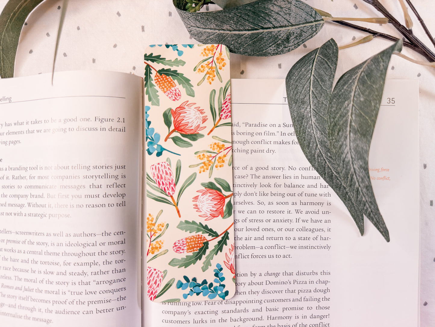 Bushland & Blooms Bookmark — Redesigned | Australian Native Flower Bookmark