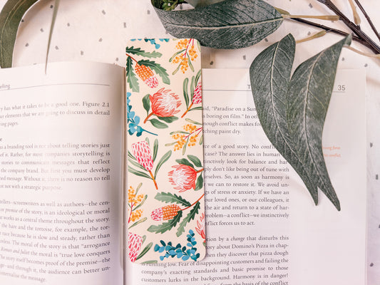 Bushland & Blooms Bookmark — Redesigned | Australian Native Flower Bookmark