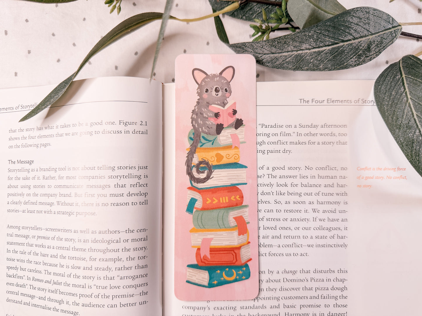 Bookish Possum Bookmark | Cute Australian Animal Bookmark