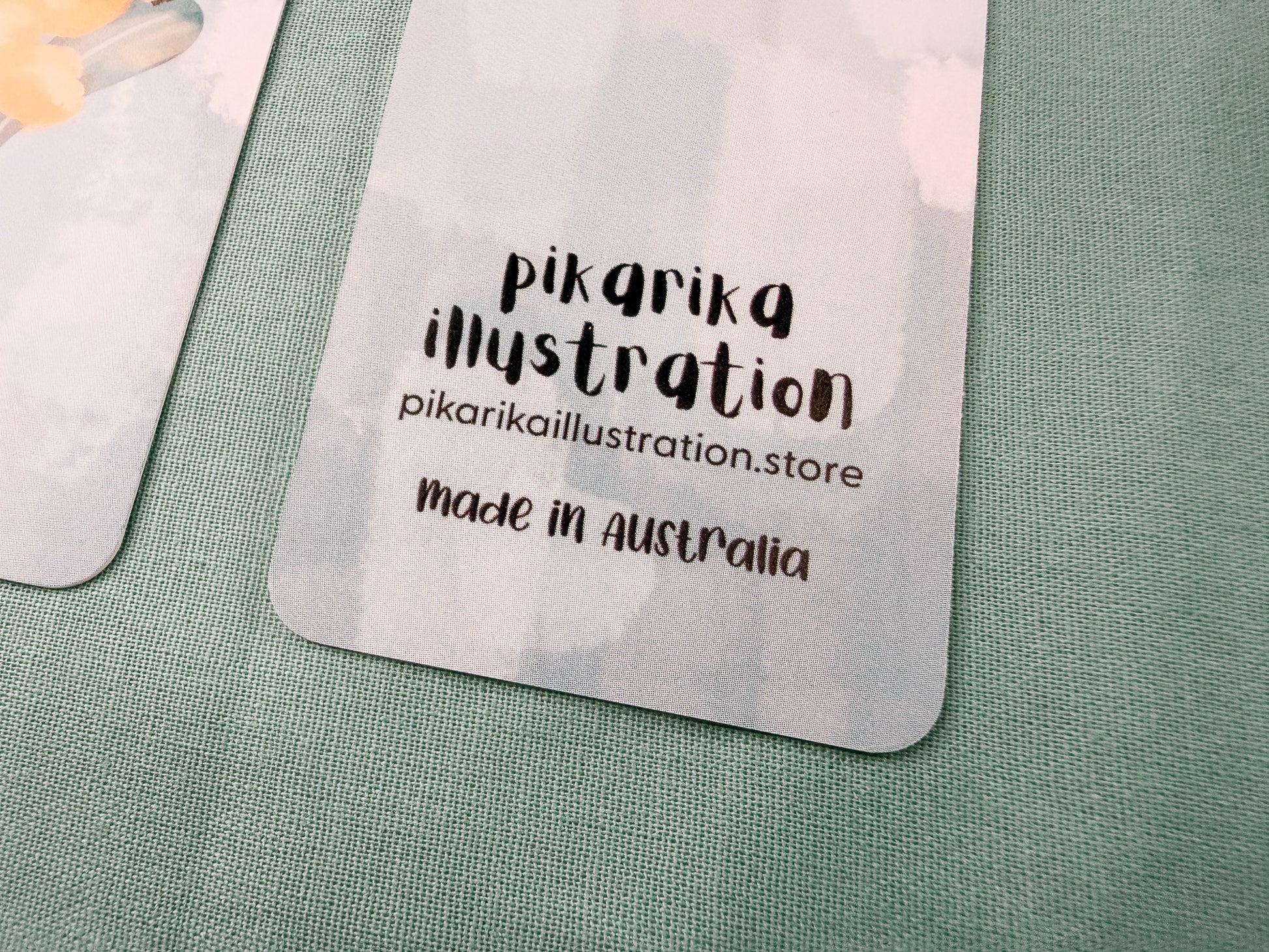 back of pikarika illustration bookmark
