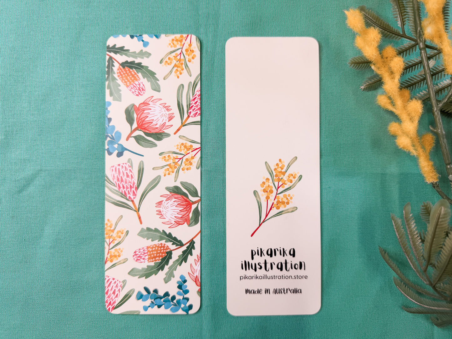 Bushland & Blooms Bookmark — Redesigned | Australian Native Flower Bookmark