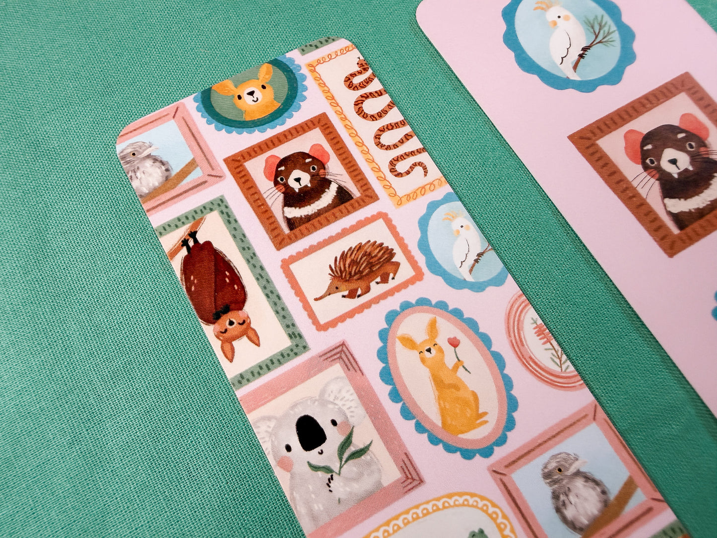 close up of the front of australian animal bookmark