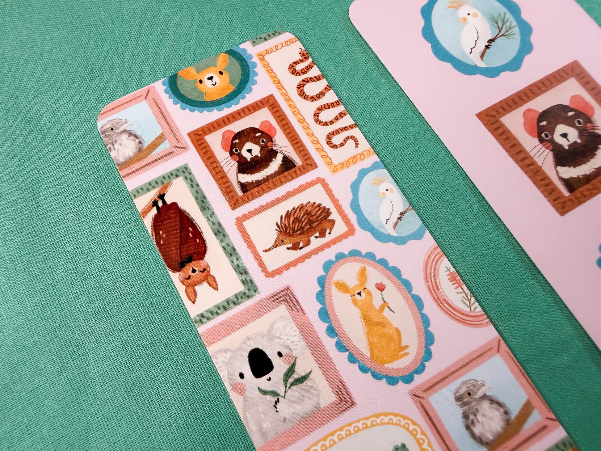 close up of the front of australian animal bookmark