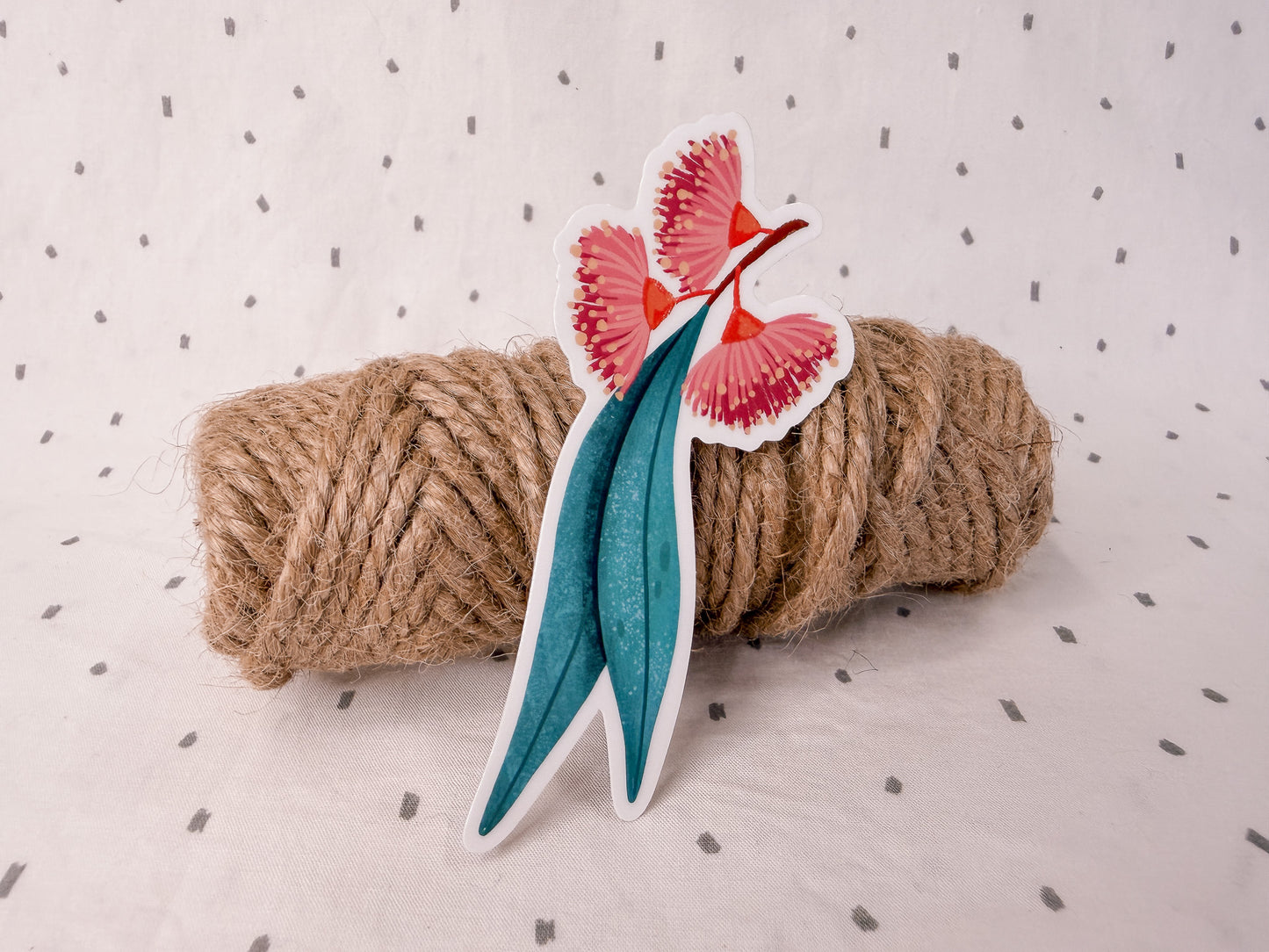 Flowering Eucalyptus Vinyl Sticker | Redesigned | Australian Native Plant Die Cut Sticker