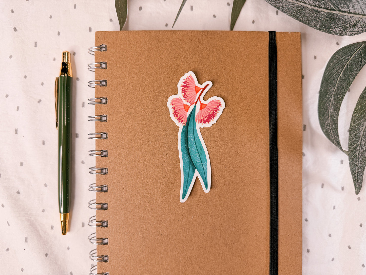 Flowering Eucalyptus Vinyl Sticker | Redesigned | Australian Native Plant Die Cut Sticker