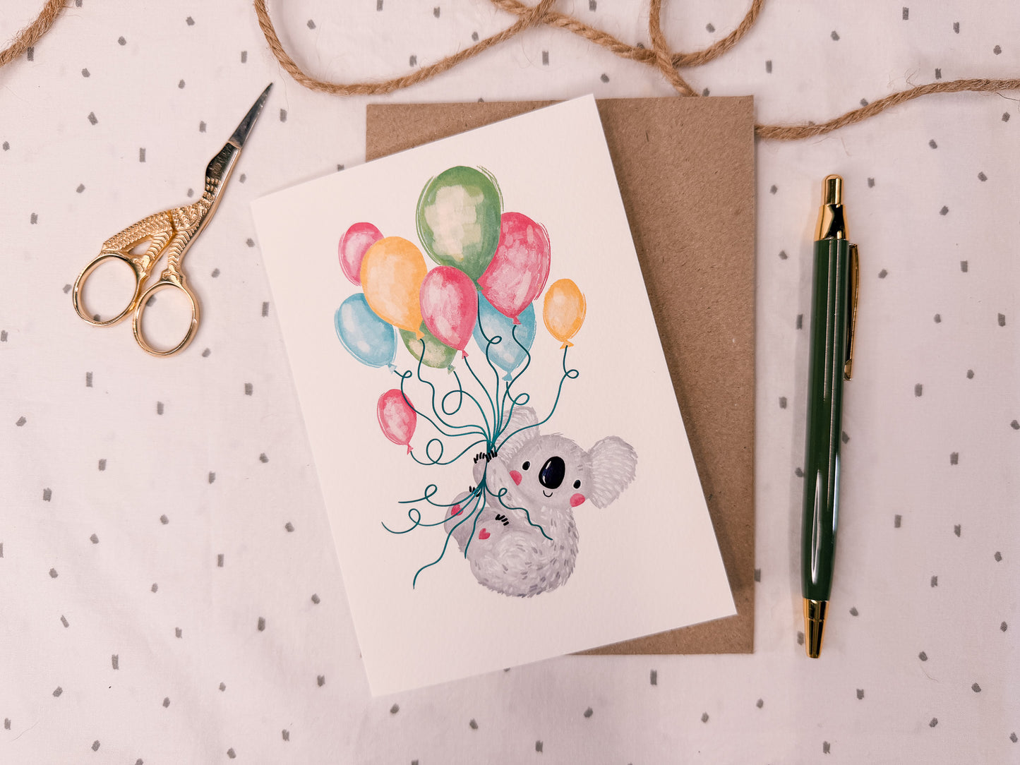 Party Koala Greeting Card | Cute Australian Birthday Card