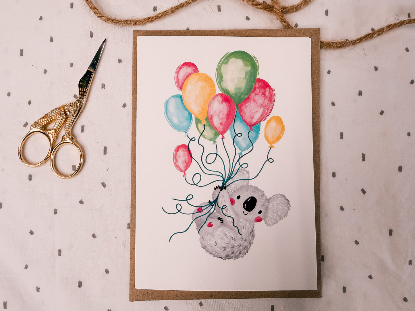 Party Koala Greeting Card | Cute Australian Birthday Card