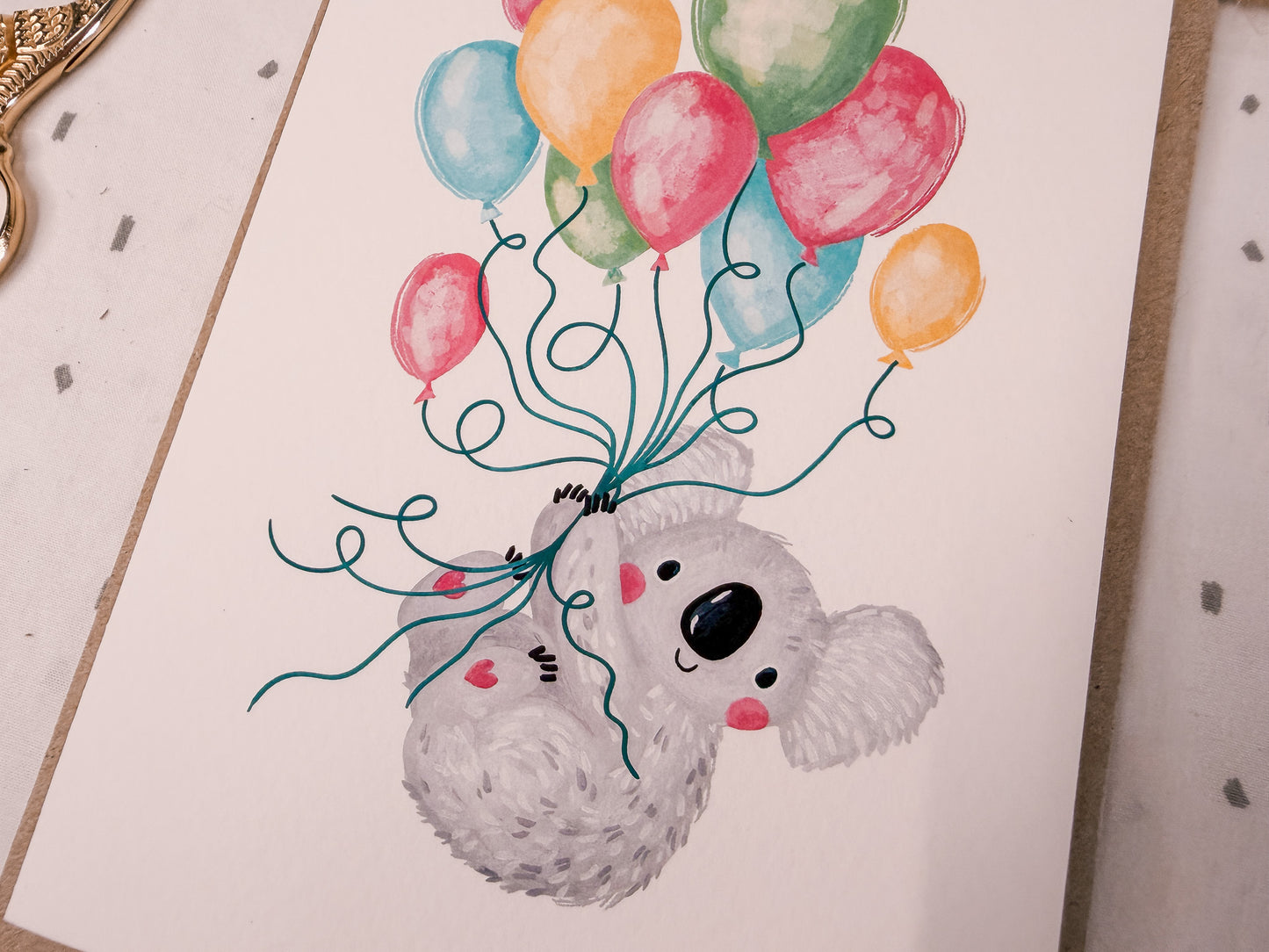 Party Koala Greeting Card | Cute Australian Birthday Card