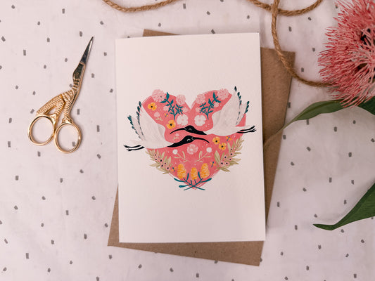 Sweet Ibis Greeting Card | Cute Australian Love & Friendship Card