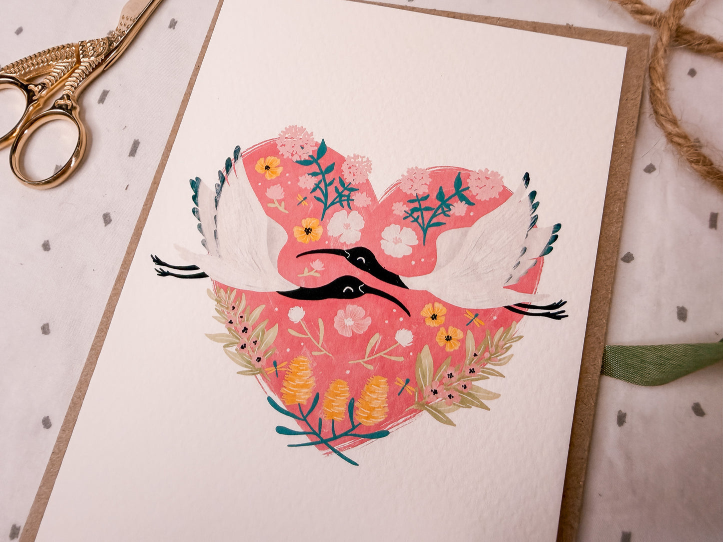 Sweet Ibis Greeting Card | Cute Australian Love & Friendship Card