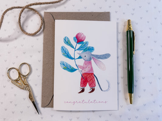 Bilby With A Flower Greeting Card