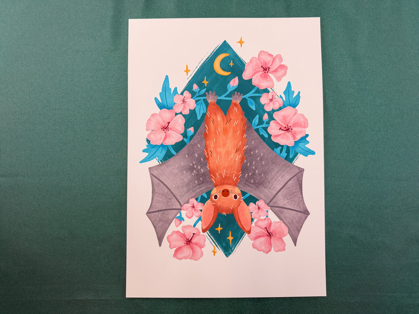Cheeky Flying Fox Art Print | Australian Wildlife Art Print