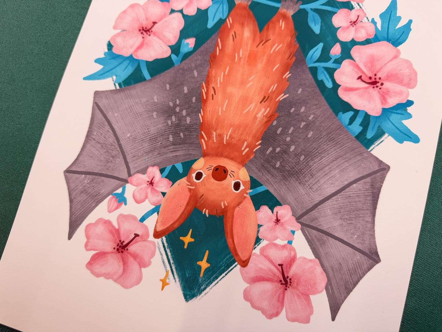 Cheeky Flying Fox Art Print | Australian Wildlife Art Print