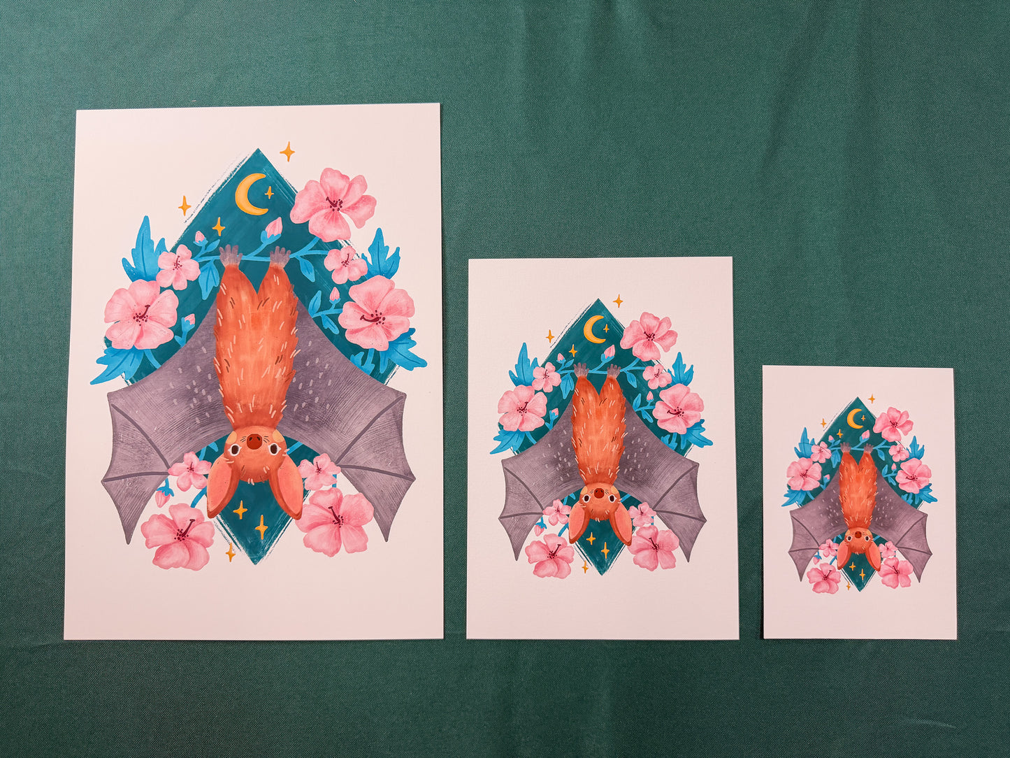 Cheeky Flying Fox Art Print | Australian Wildlife Art Print