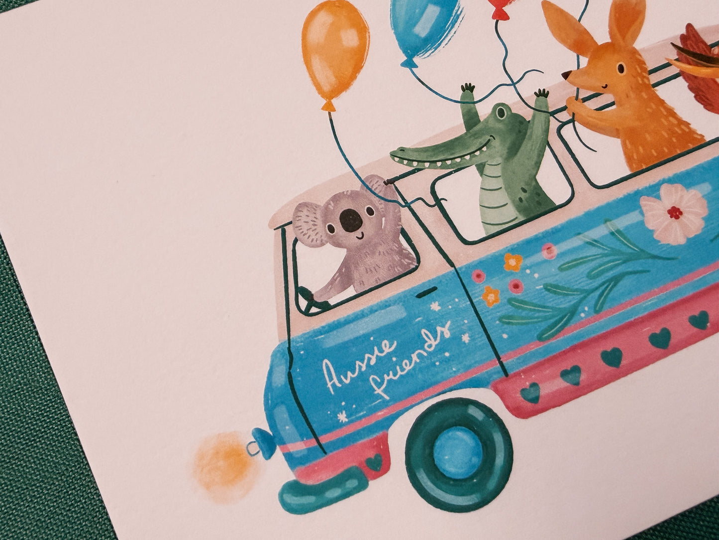 Aussie Friends Art Print | Australian Animal Art Print