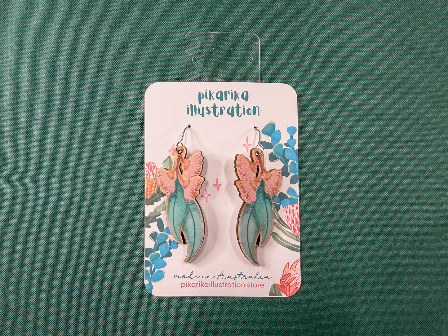 Flowering Gum Wooden Earrings | Australian Native Flora Jewellery