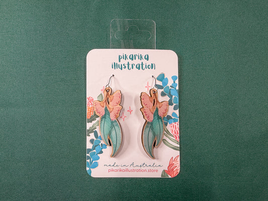 Flowering Gum Wooden Earrings | Australian Native Flora Jewellery