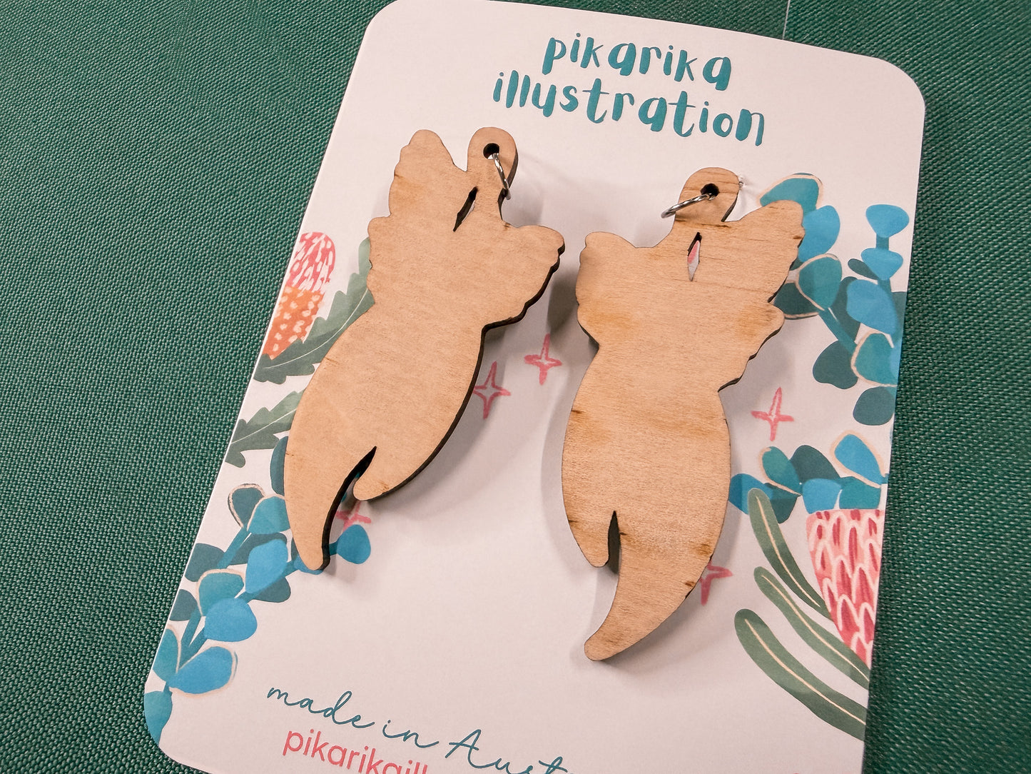 Flowering Gum Wooden Earrings | Australian Native Flora Jewellery
