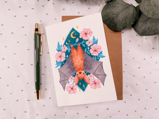 Cheeky Flying Fox Greeting Card | Cute Australian Wildlife Card