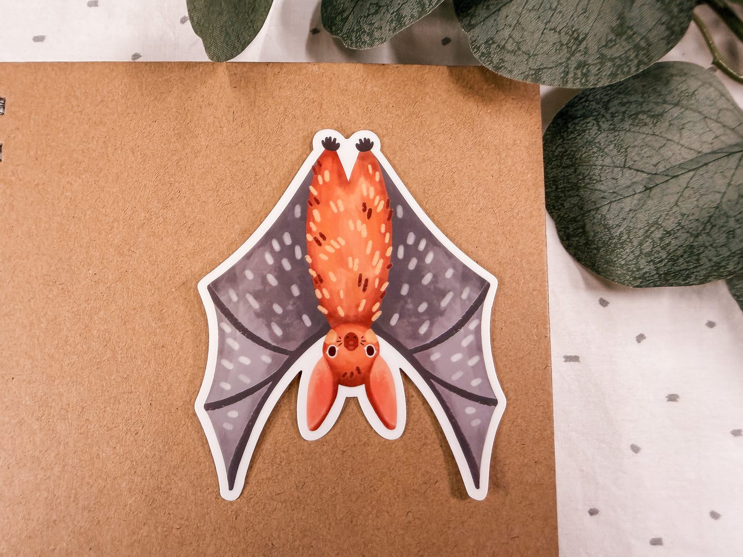 Cheeky Bat Vinyl Sticker | Cute Australian Animal Die Cut Sticker