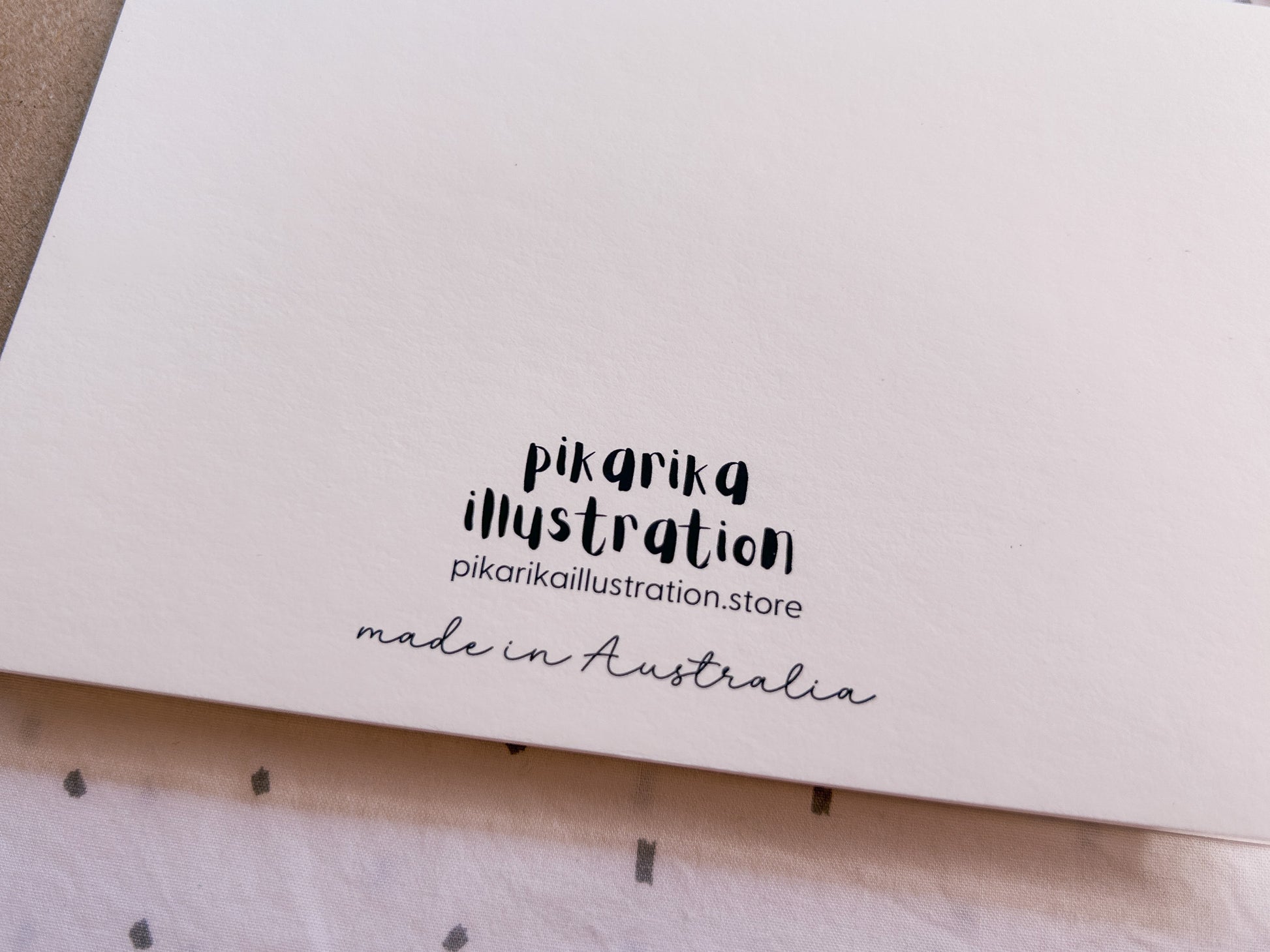 Close up of the bak of Happy whale birthday card with cute ocean animal illustration, A6 greeting card