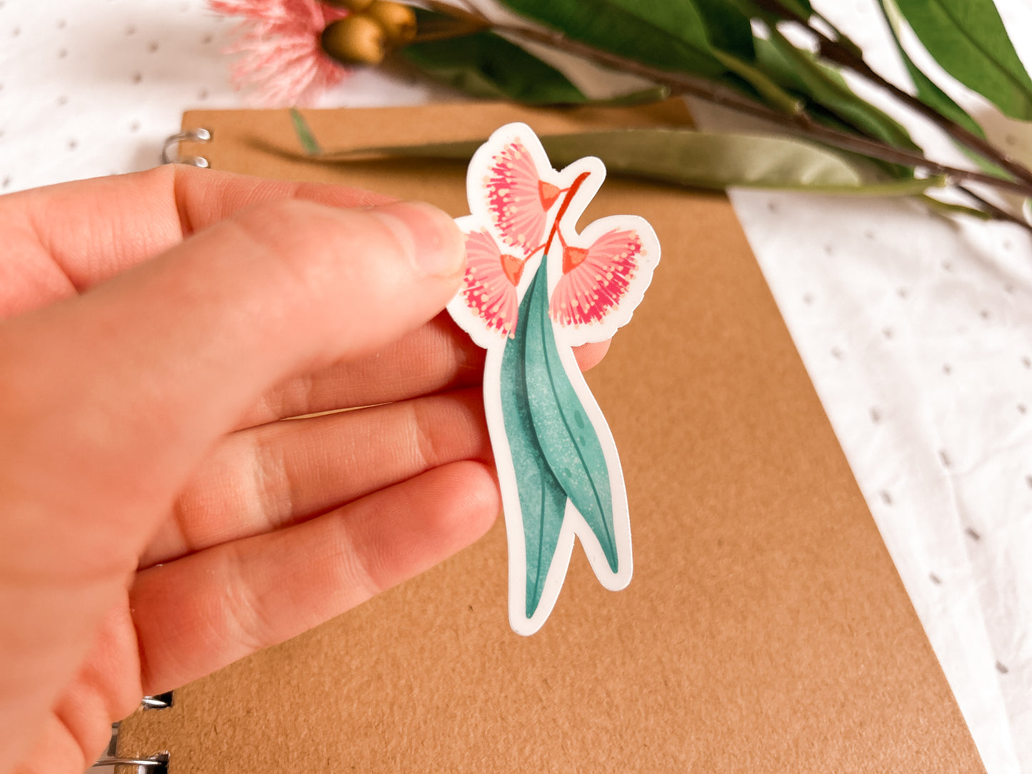 Flowering Eucalyptus Vinyl Sticker