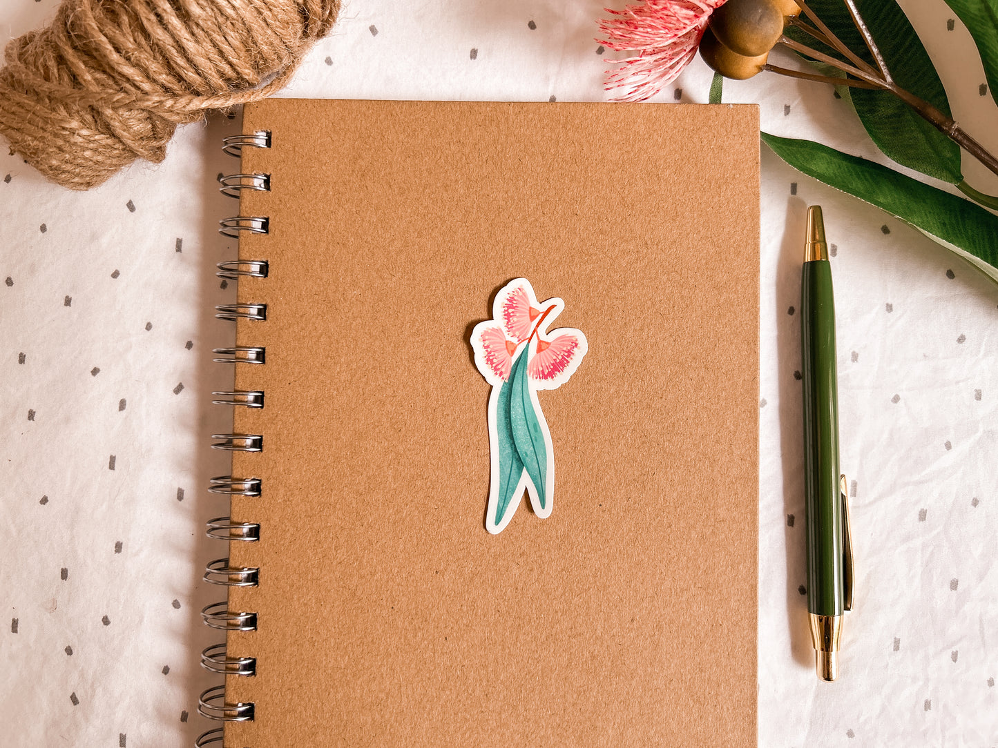 Flowering Eucalyptus Vinyl Sticker