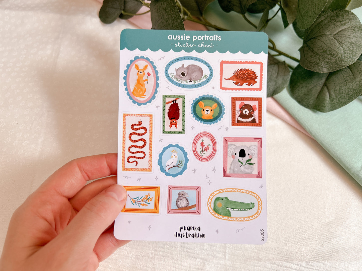 Aussie Portraits Sticker Sheet