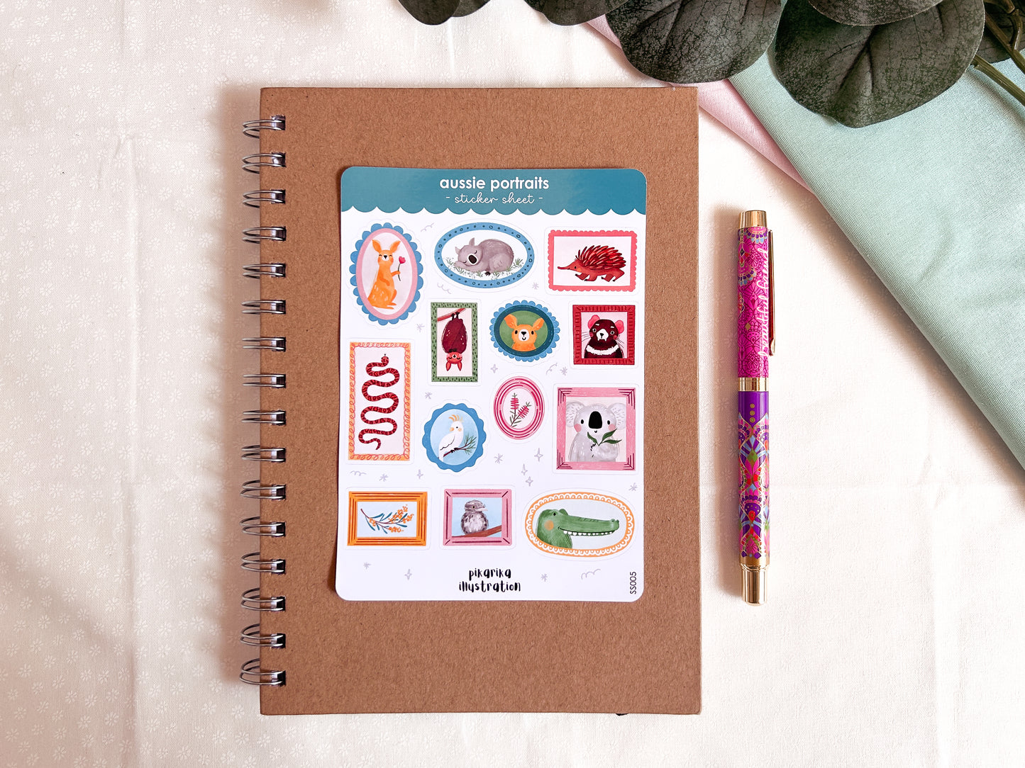 Aussie Portraits Sticker Sheet