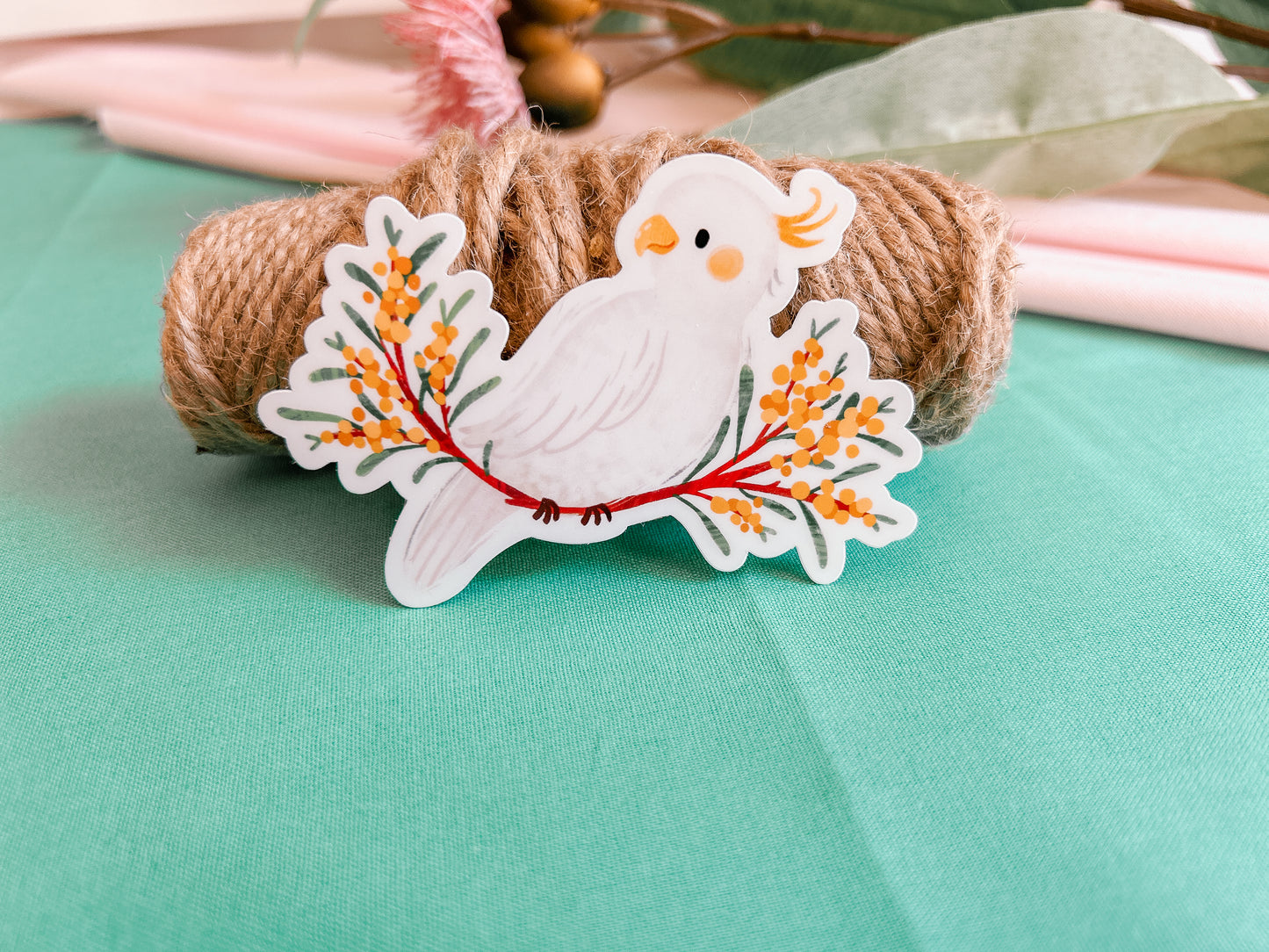 White Cockatoo Vinyl Sticker