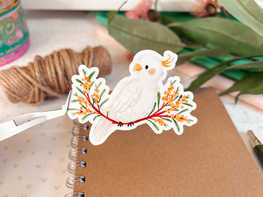 White Cockatoo Vinyl Sticker