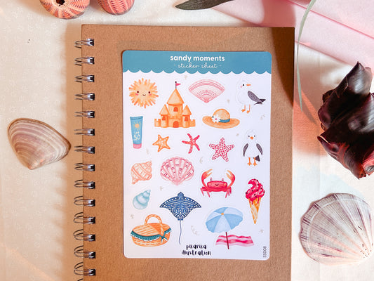 Sandy Moments Sticker Sheet